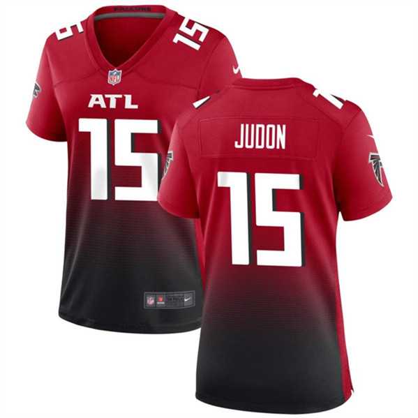 Womens Atlanta Falcons #15 Matthew Judon Red Black Stitched Jersey Dzhi